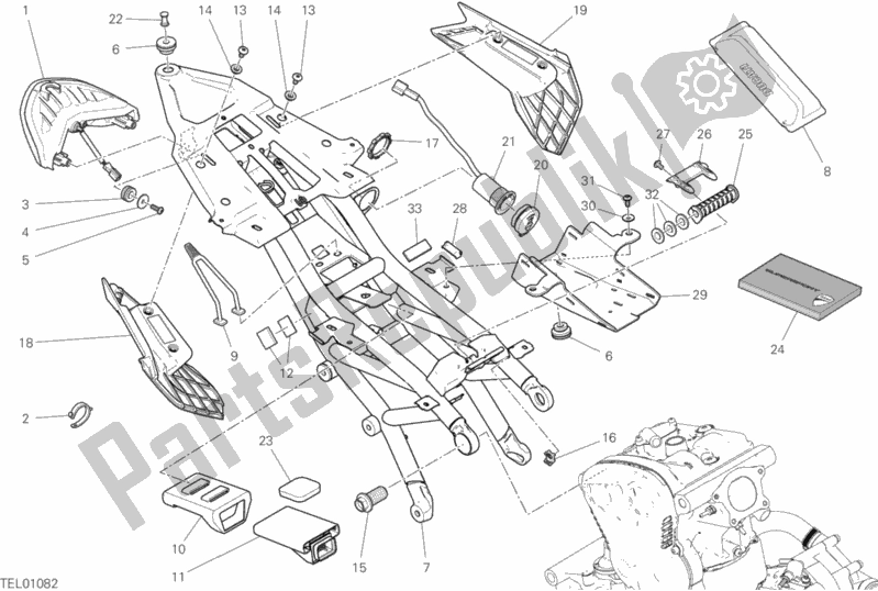 Toutes les pièces pour le Cadre Arrière Comp. Du Ducati Supersport S 937 2018